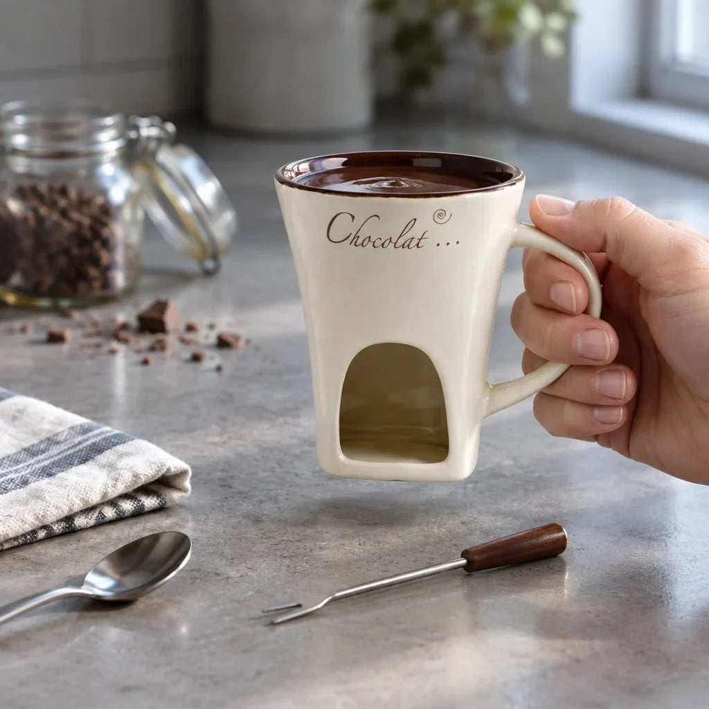 [Scale AI] lifestyle, Ceramic Chocolate Cheese Ice Cream Hot Pot Mug